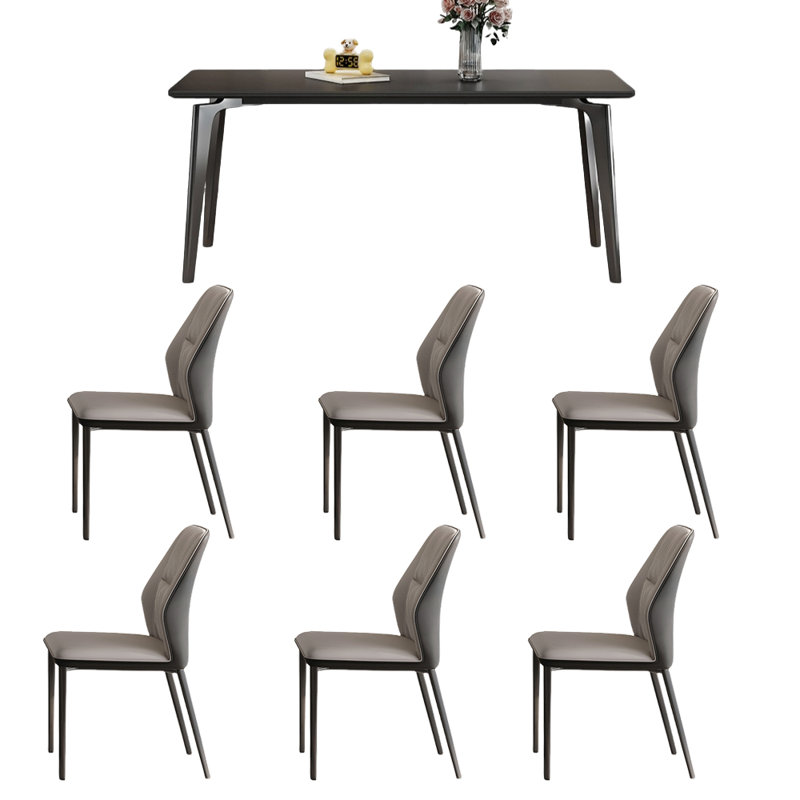 Ensemble simple de table de salle à manger et de chaises, H 29,52 po x L 62,99 po x l 31,49 po
