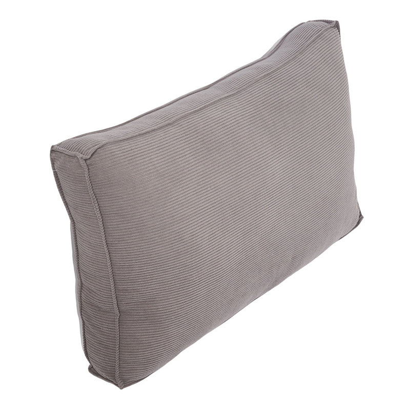 Soft Corduroy Cushion, 80cm W  x 53cm D, Dark Grey