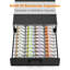 Tiroir de rangement pour capsules Bartesian, porte-capsules empilable compatible avec la machine à cocktail Bartesian compatible avec la machine à cocktail Bev de Black + Decker - noir / capacité de 40 capsules