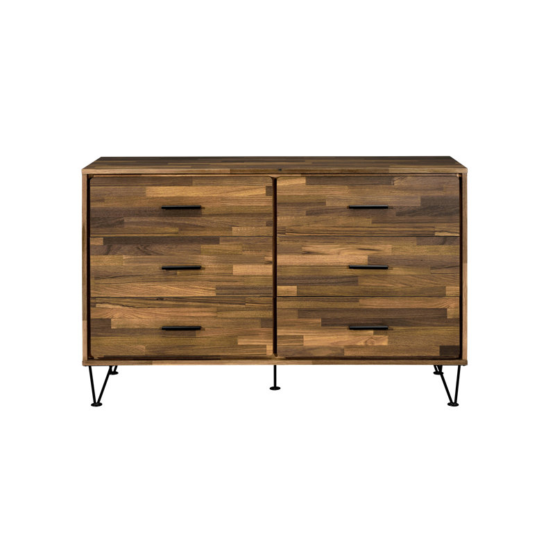 Walnut 6-Drawer Dresser