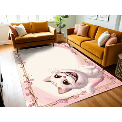 East Urban Home Washable Cute Animals Kids Rug