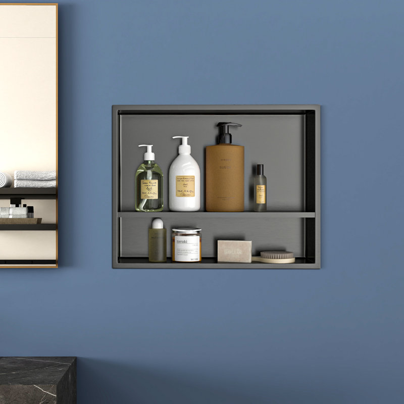 Topcraft Stainless Steel 19“ X 15” Shower Niche With Double Shelves