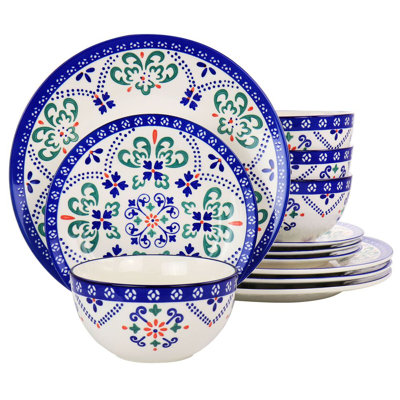 Catalapa Stoneware Dinnerware Set 12 Piece - Service for 4
