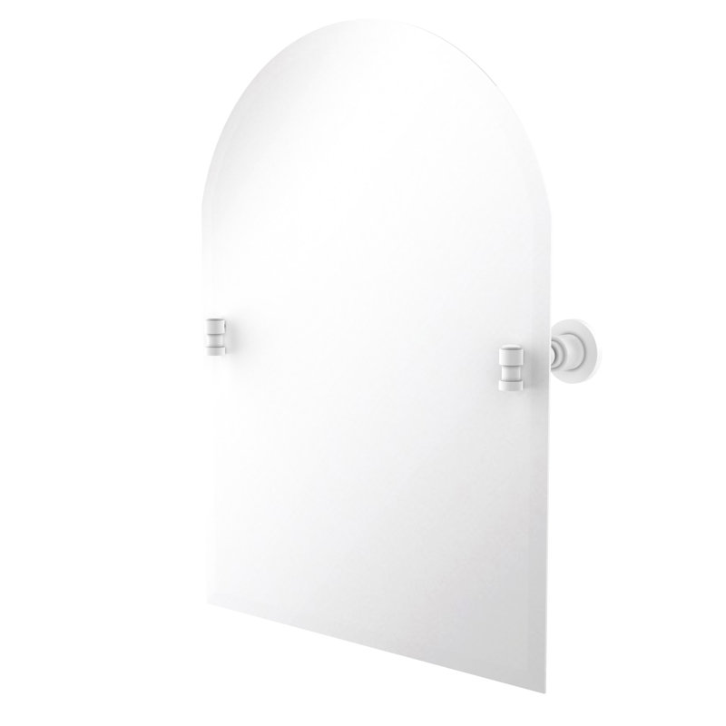 Miroir d’appoint à plateau arqué Marchmont, Blanc mat