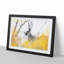 Alert Hare In The Meadow In Abstract - Single Picture Frame Painting-55547625-55547630