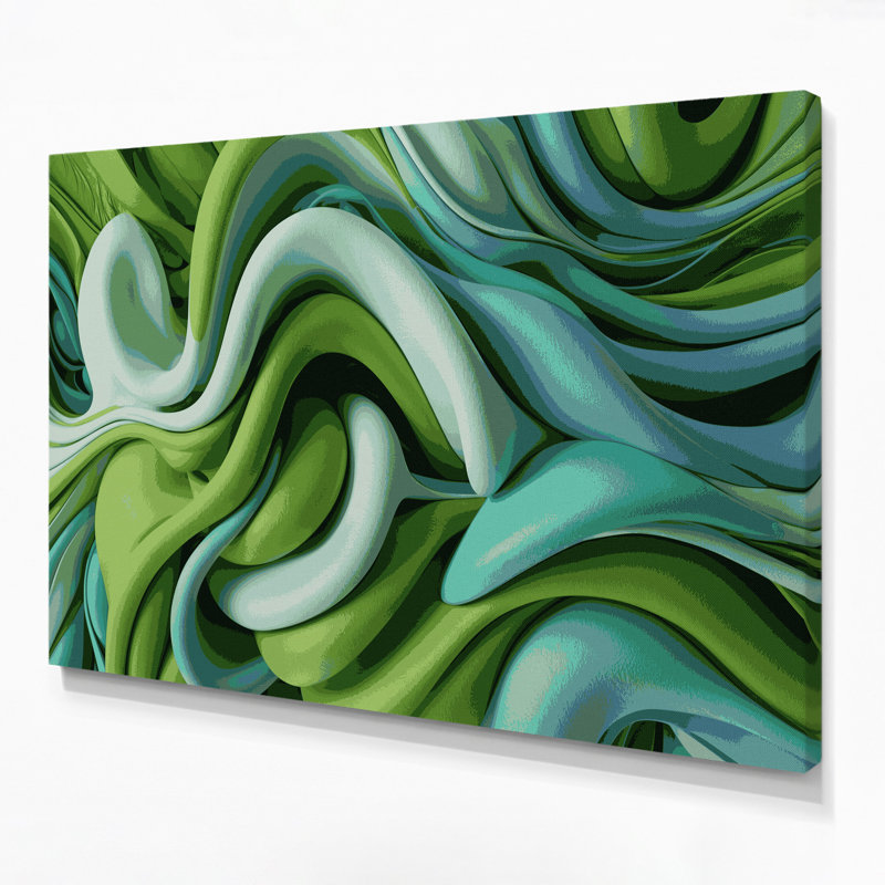 Art mural sur toile Biomorphic Abstraction 48, H 12 po x l 18 po