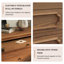 Table de chevet 3 tiroirs en bois massif rétro avec station de charge USB intégrée et tablette coulissante, table de bout traditionnelle pour chambre à coucher, salon, entièrement assemblée-1232855786