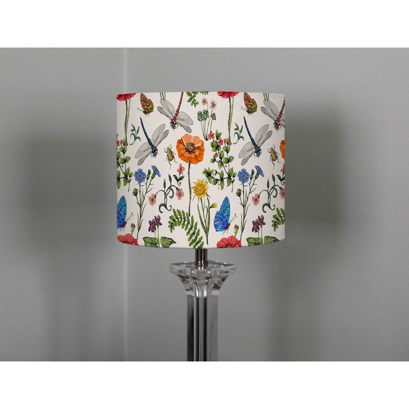 Cotton Drum Pendant Shade ( Uno ), 22cm H x 25cm W x 25cm D