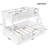 Twin XL Over Queen Bunk Bed With Ladder And Guardrails, Pegboard And Bookshelf, White-209805291-209805290
