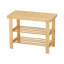 2 Tier Bamboo Shoe Bench Shoe Rack Storage Organizer