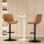 Ensemble de 2 tabourets de bar, tabourets de bar réglables pivotants, tabourets de hauteur de bar avec dossier, chaises de bar à hauteur de comptoir en cuir PU-364692747