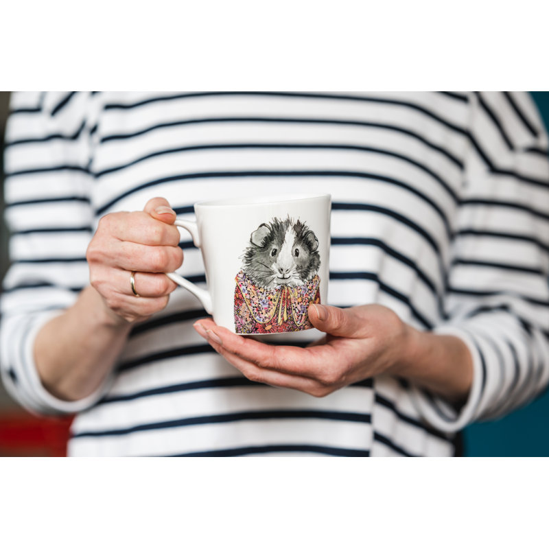 Tipperleyhill Guinea Pig Print Porcelain Mug, 380ml