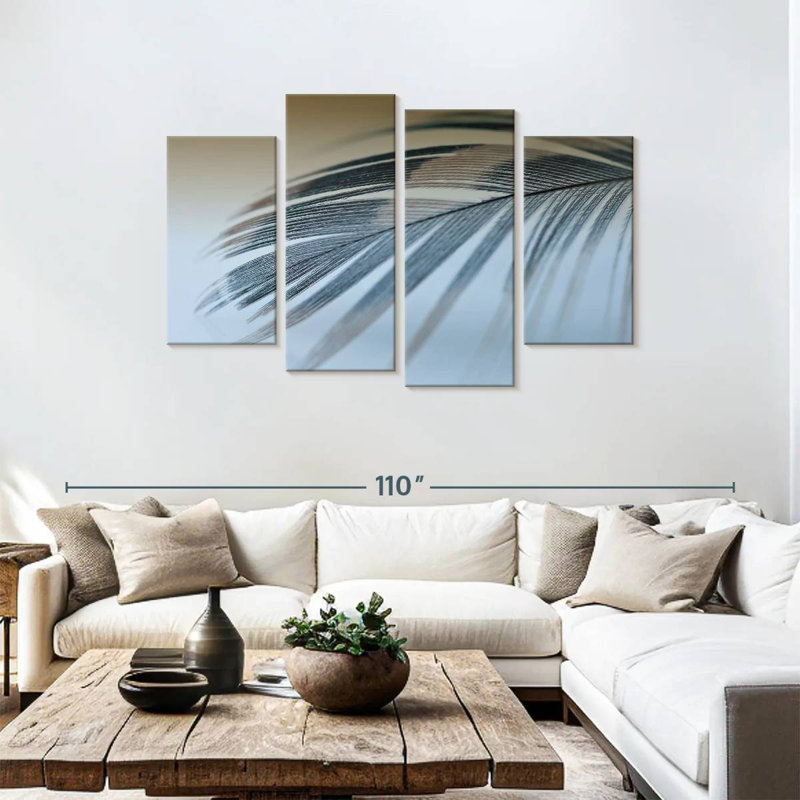 Kerner Single Feather, 48" H x 75" W