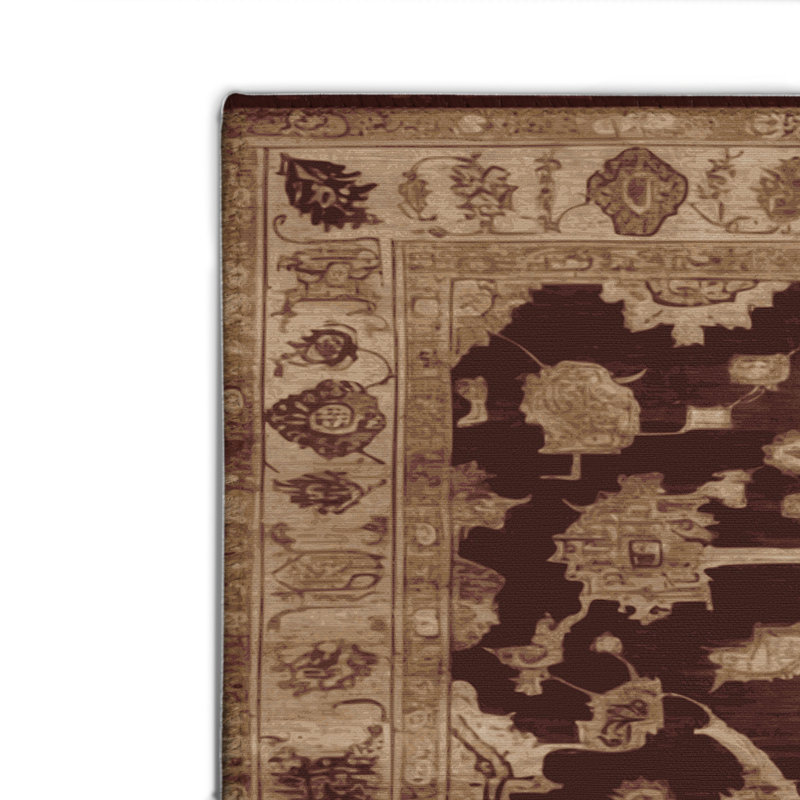 Tapis intérieur et extérieur brun Overdyed, Rectangle 4pi x 6 pi