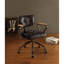 Fauteuil de bureau en cuir fleur Hallie