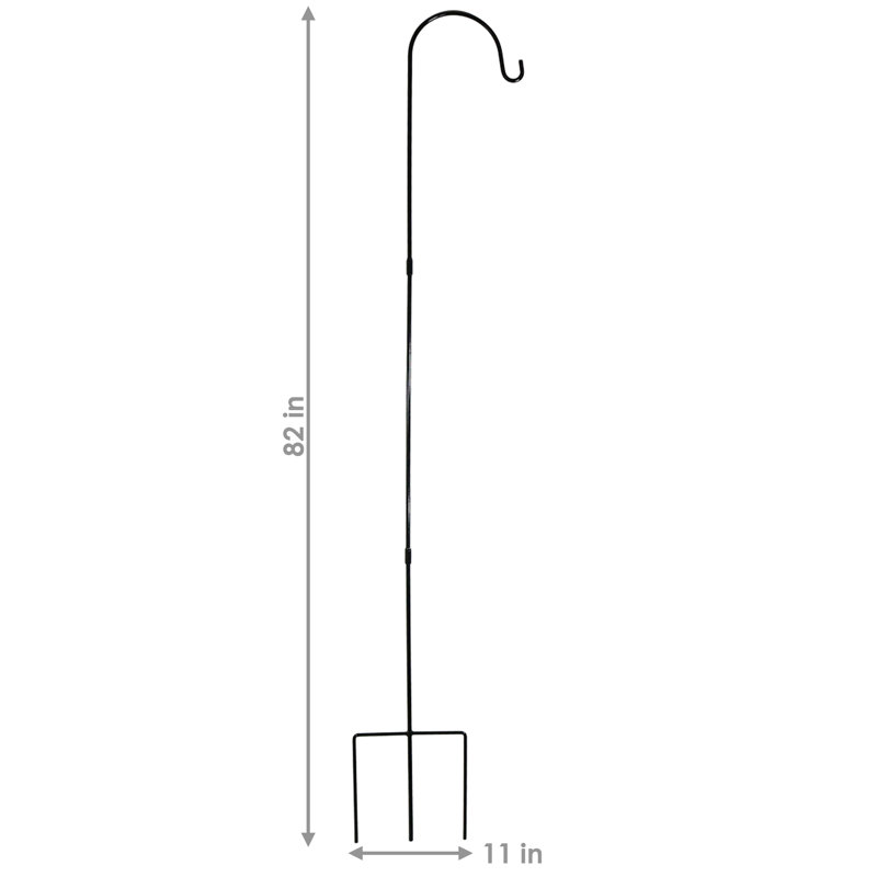 Jepson Steel Hanging Hook, 82" H x 11" W x 1" D, Black