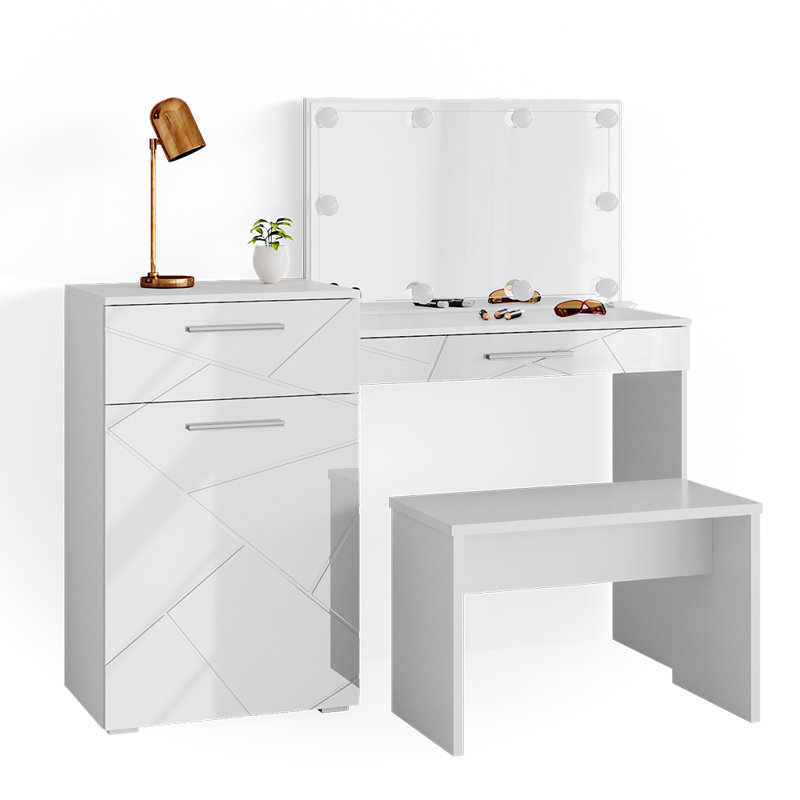 Biftu Dressing Table with Mirror