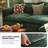 Amabilia 7-Piece 153'' U-Shaped Comfy Cloud Modular Sectional Sofa With Deep Seat, 4-Seat Sofa With Removable Ottomans-Chenille Fabric-Green-777646740