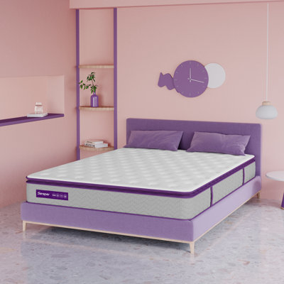 Matelas à plateau-coussin hybride moyen 8/10/12 po