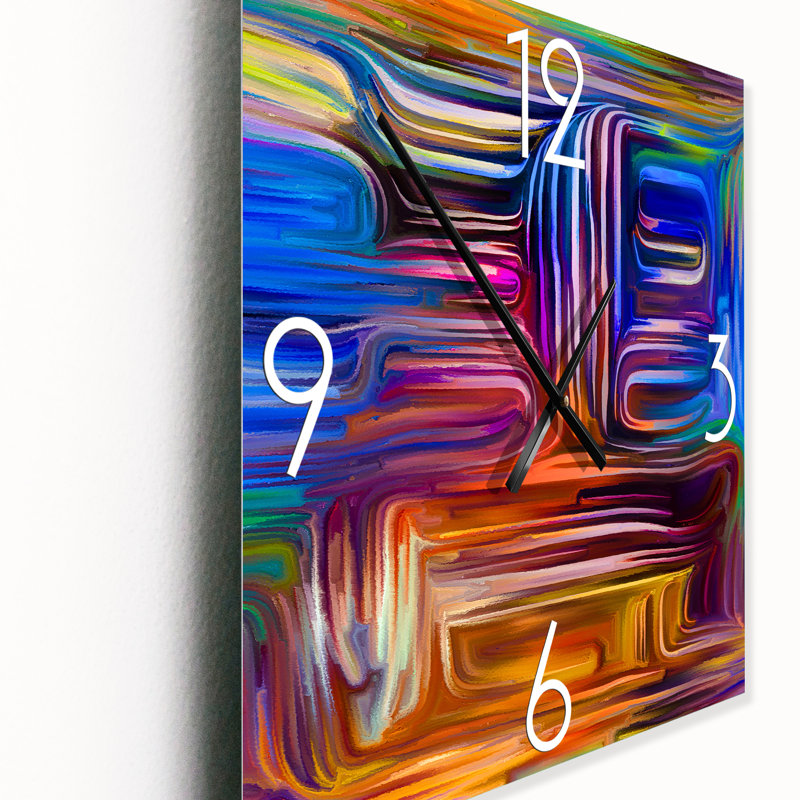Color Fusion V - Horloge murale moderne, Grand