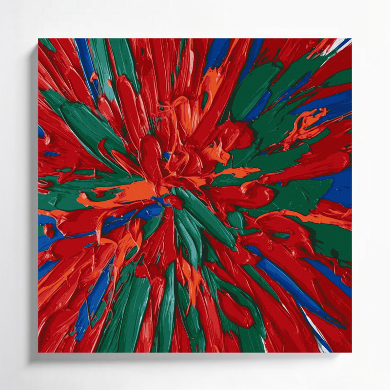 Neo Expressionism 56 Red Canvas Wall Art