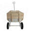 Chariot de jardin robuste tout-terrain avec rampes en bois et pneus solides, capacité de charge de 176 lb pour une utilisation polyvalente