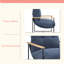 Chaise d'appoint moderne, fauteuil confortable avec coussin amovible, fauteuil de coiffeuse avec accoudoirs en bois pour le salon