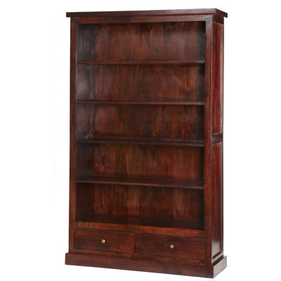 Buchholtz 180cm H x 110cm W Solid Wood Standard Bookcase