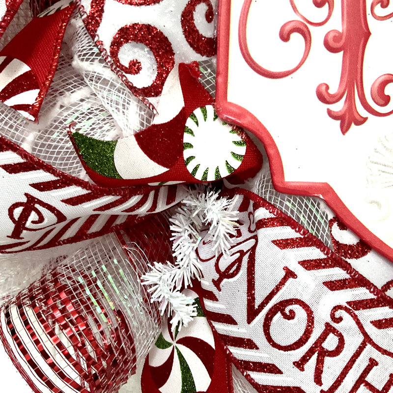 Guirlande de Noël en maille déco faite à la main