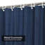 Rideau de douche bleu marine en bois foncé avec 12 crochets-850820560
