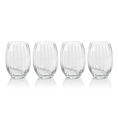 Malden Optic Stemless All-Purpose Glasses, Set of 4