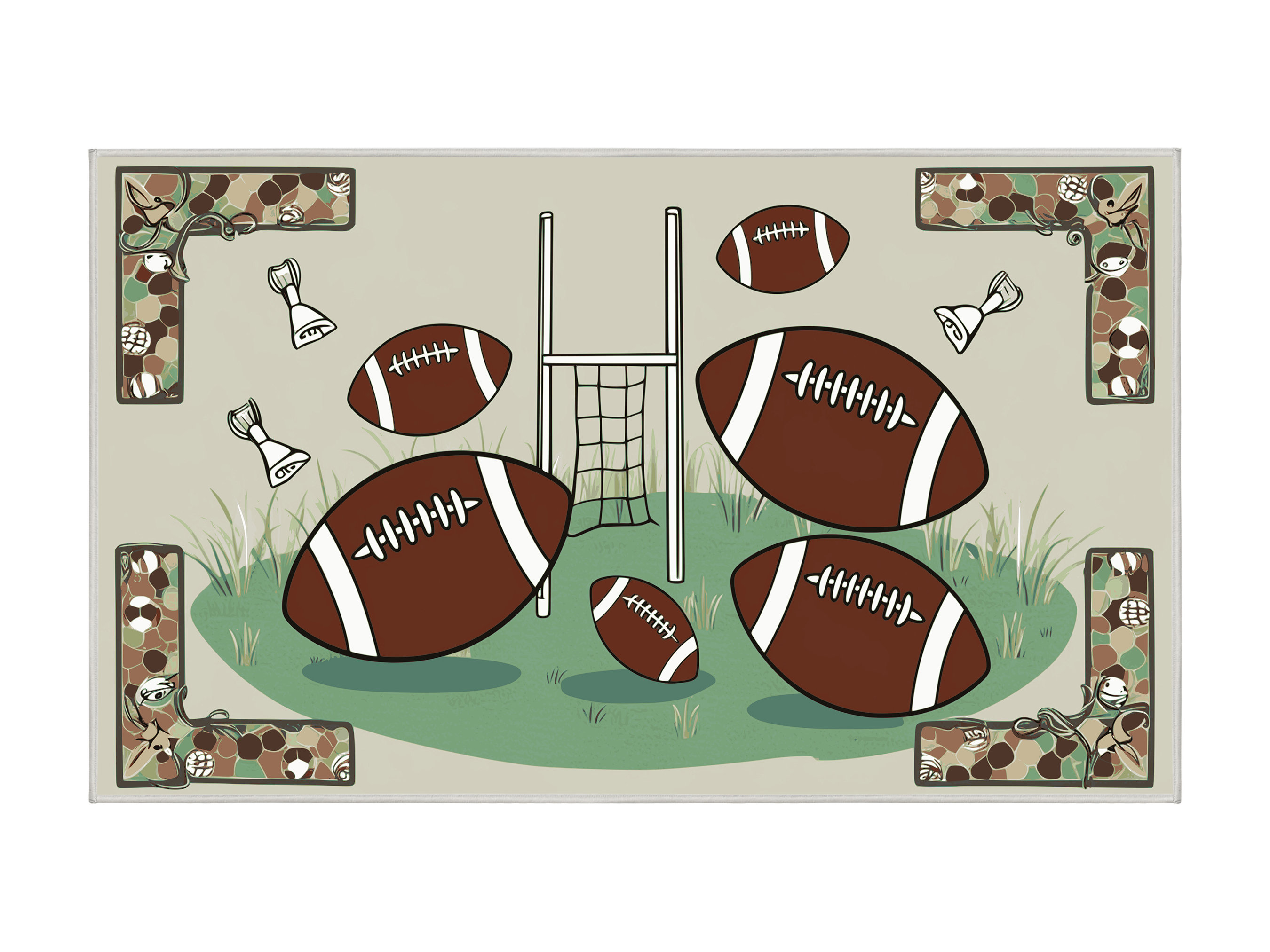 Football Rug Png East Urban Home Sports Football Kids Rug | Wayfair