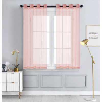 Goble Semi Sheer Curtains / Drapes Pair