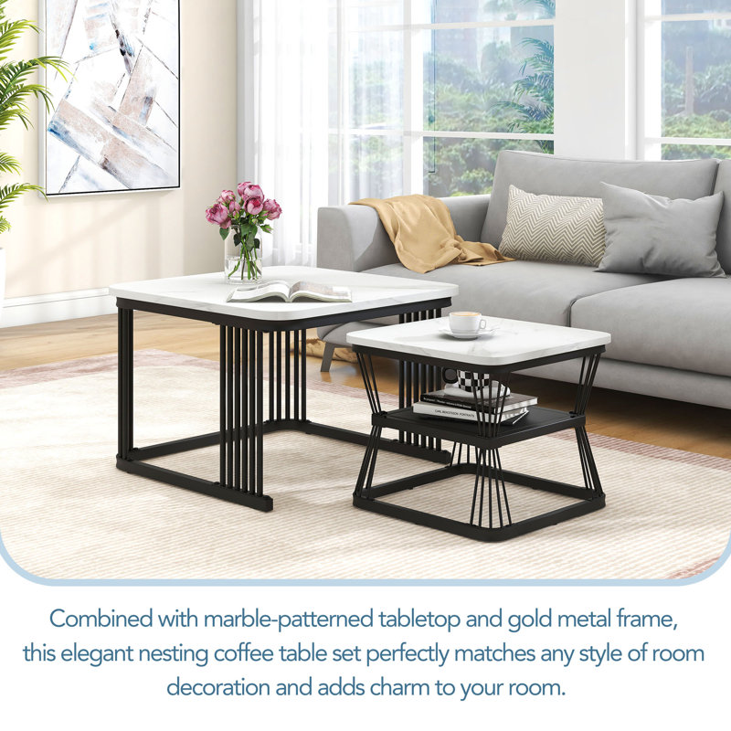 Frame Coffee Table with Storage