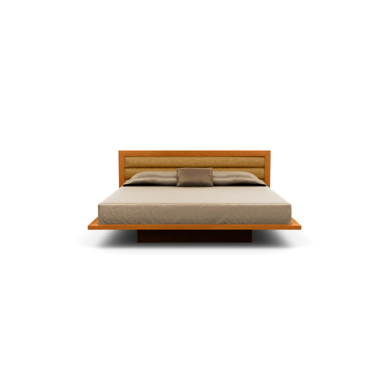 Moduluxe Upholstered Bed, California King, Autumn Cherry, Hemp Fabric