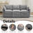 80.3" Wide Modular Storage 3-Seater Sofa-910919112