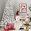 Arbre de Noël 4 pi avec 150 lumières UL et 21 pommes de pin naturelles - pointes en PVC enneigées, 366 pointes, structure à charnières, support en métal stable, installation facile-579920408