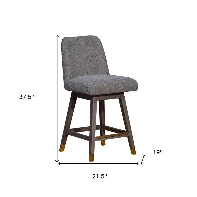 HomeRoots Swivel Bar Chair - Thumbnail 2