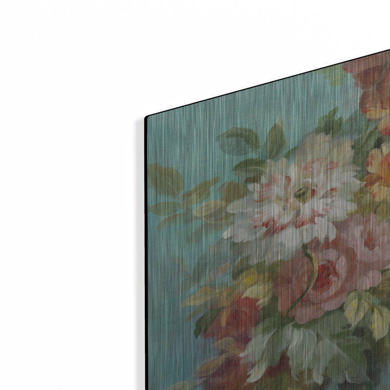 Art mural en métal luxueux «Seaside Garden 1» par Danhui Nai, H 12 po x l 12 po