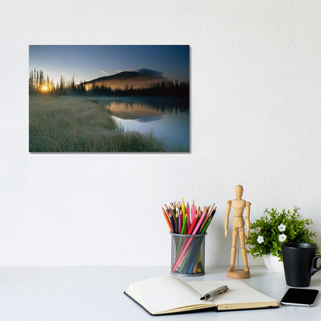 Pond Reflecting Nisling Range, Yukon Territory, Canada von Tim Fitzharris - Gallery-Wrapped Canvas Giclée on Canvas