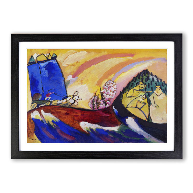 Troika by Wassily Kandinsky - Framed Print, Black Framed, 48cm H x 65cm W x 2cm D