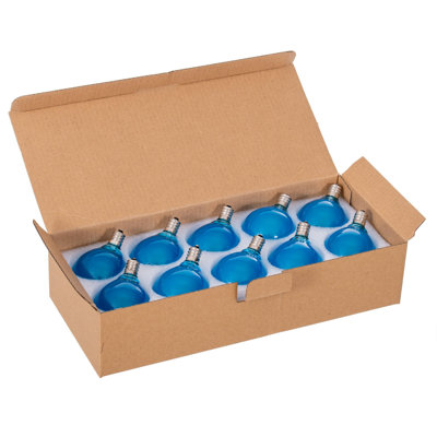  Blue LED G50-E12 Filament Glass Replacement Bulbs 10/Box