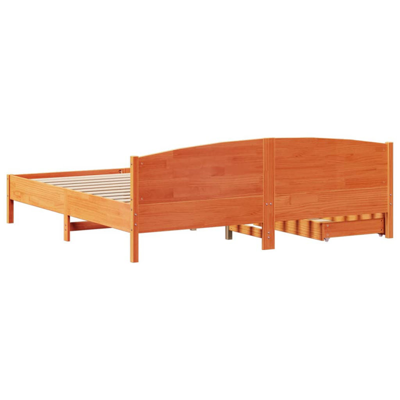 Storage Bed, Wax Brown, 200 x 200cm