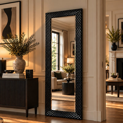 Diamont Tall Framed Bevelled Mirror