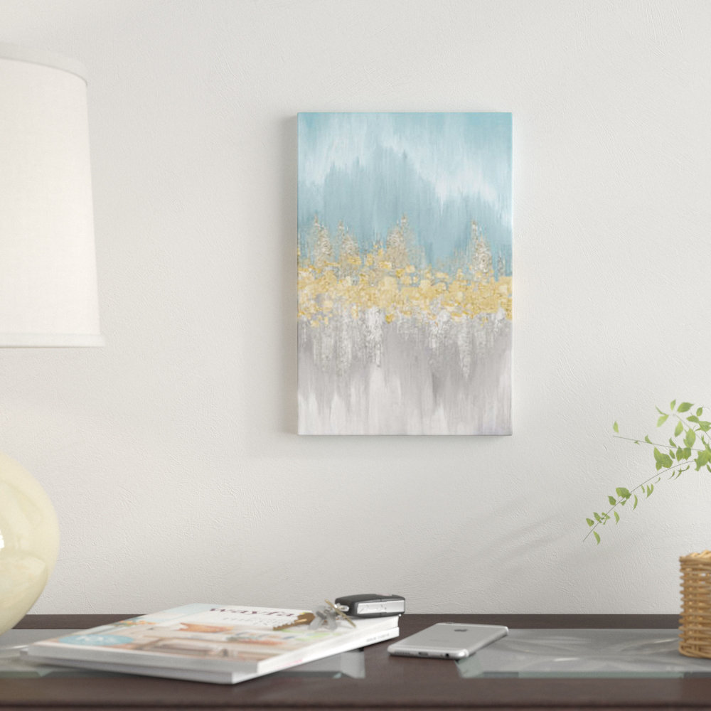East Urban Home Neutral Wave Lengths I Print On Canvas | Wayfair