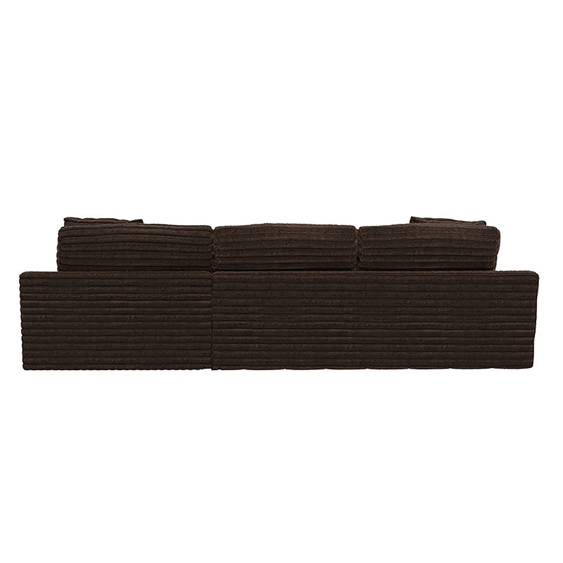  Canapé modulaire en tissu Ocossio, Orienté à droite, Polyester brun