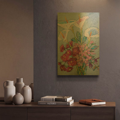 'Happy Day!' By St. Hilaire Elizabeth Gold Metal Wall Art, 12" x 16"