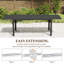 Table de salle à manger extensible en aluminium 97,2 po L-35016838