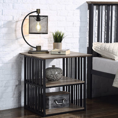 3-Shelf Bedroom Nightstand