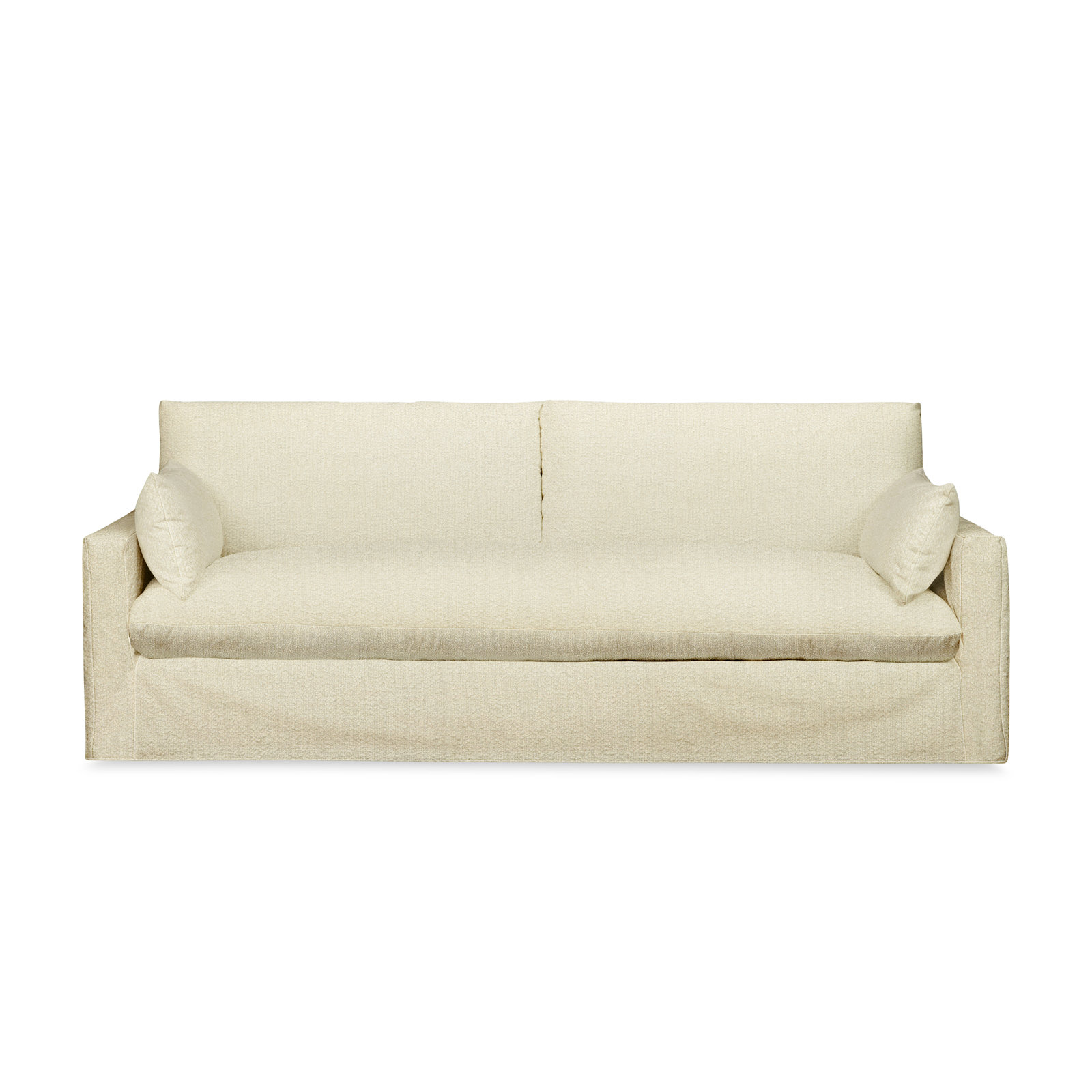 Luna 90'' Upholstered Sofa, Davis Pearl Performance Bouclé